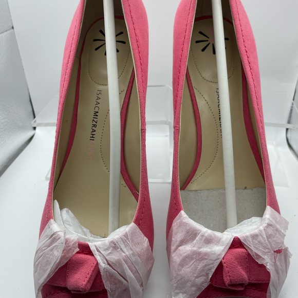 ISSAAC MIZRAHI pink wedge shoes 10w - Picture 10 of 16